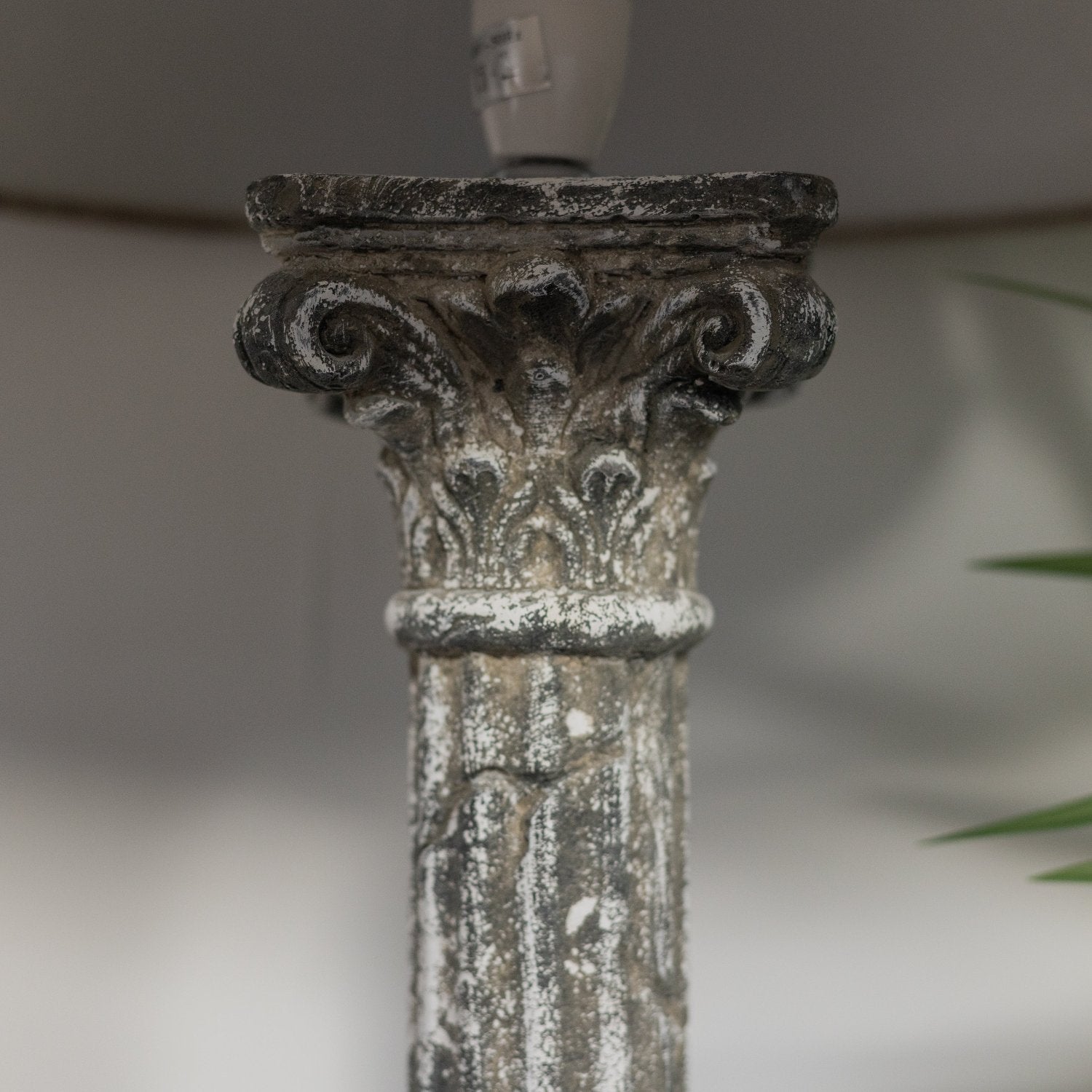 Concrete Stone Effect Pillar Lamp with Shade